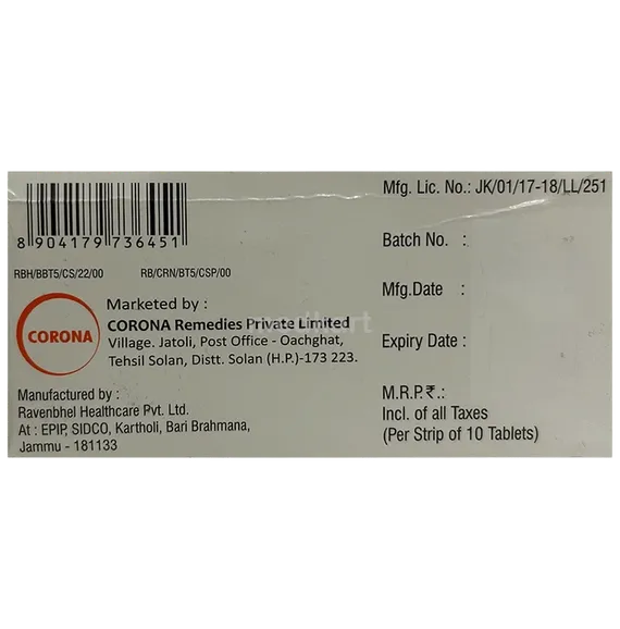 bisobis t 5mg tablet 10's